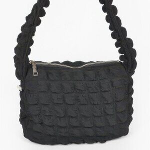Embossed Cotton Shoulder Bag